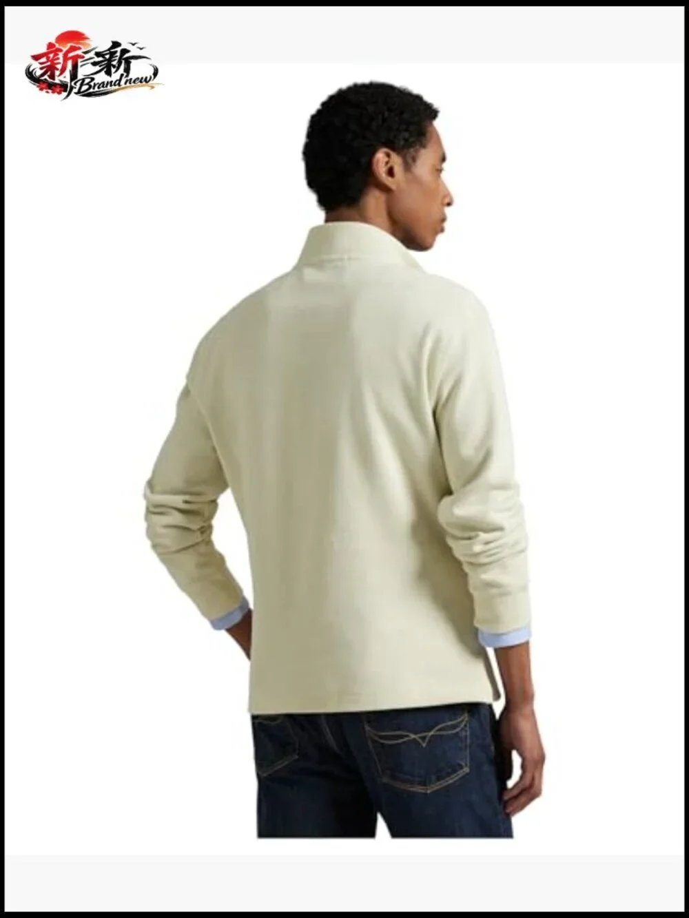 Men's Estate-Rib Cotton Quarter Zip Pullover Sweater